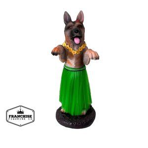 Dashboard Hula Dog German Shepherd Figurine Bobble